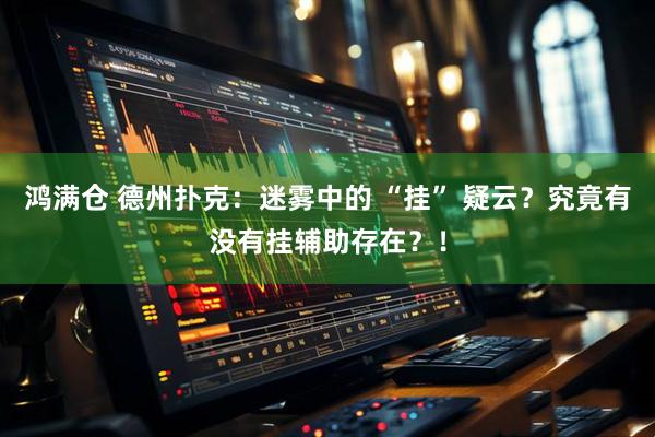 鸿满仓 德州扑克：迷雾中的 “挂” 疑云？究竟有没有挂辅助存在？！